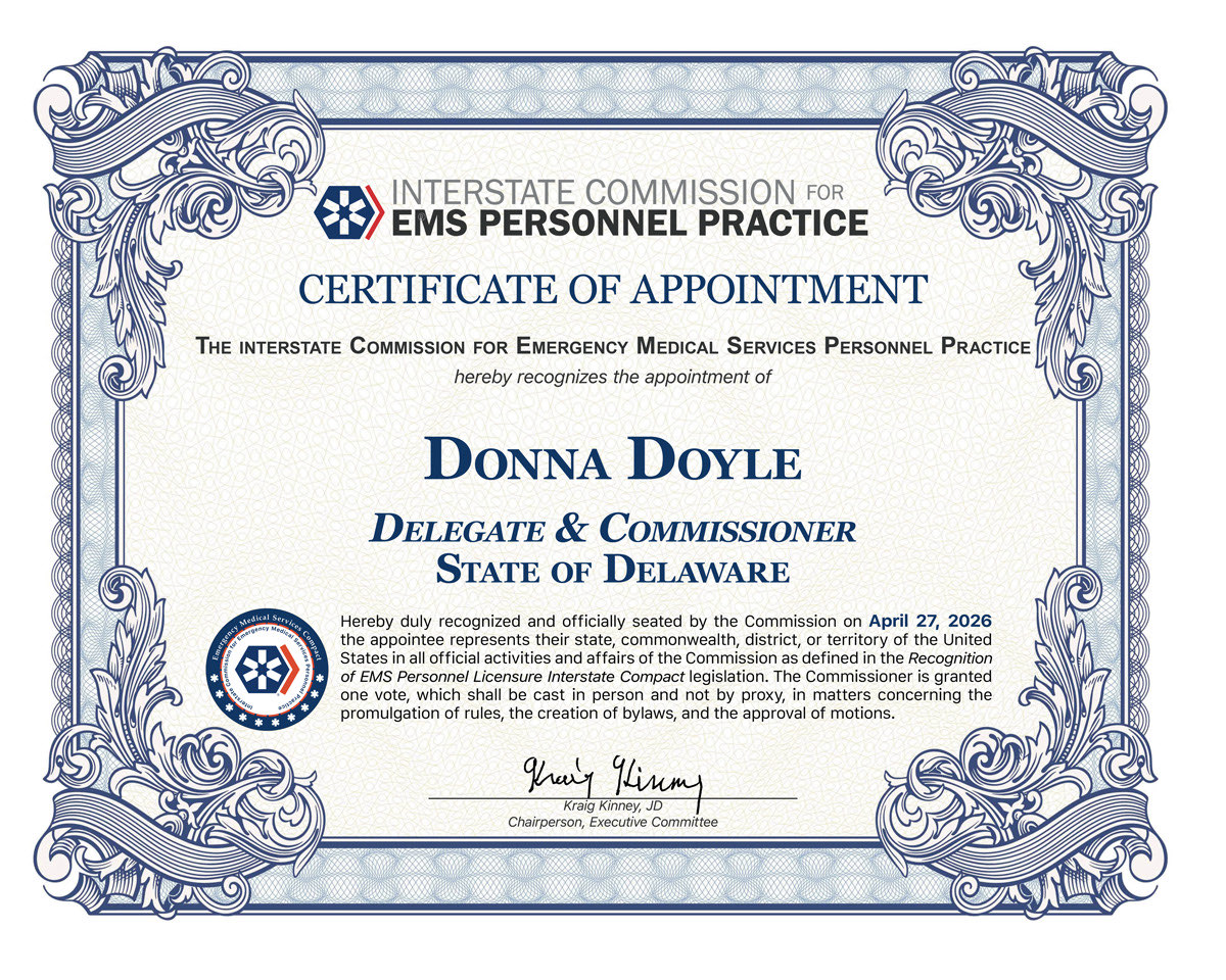 Certificate of Appointment, Commissioner Donna Doyle