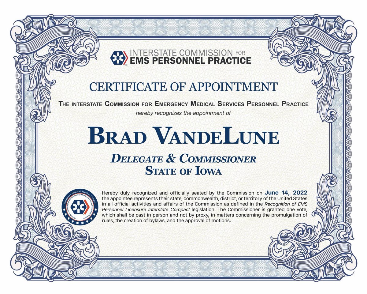 Certificate of Appointment